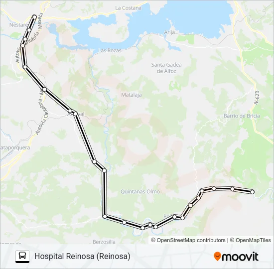 REINOSA-POLIENTES Bus Line Map