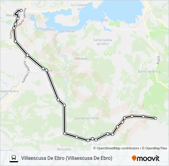 REINOSA-POLIENTES Bus Line Map