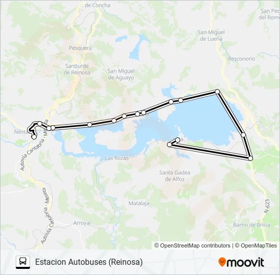 REINOSA-CABAÑAS-ARIJA Bus Line Map