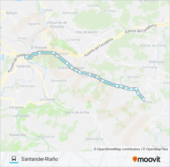 SANTANDER-RIAÑO Bus Line Map
