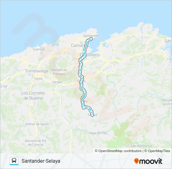 SANTANDER-SELAYA Bus Line Map