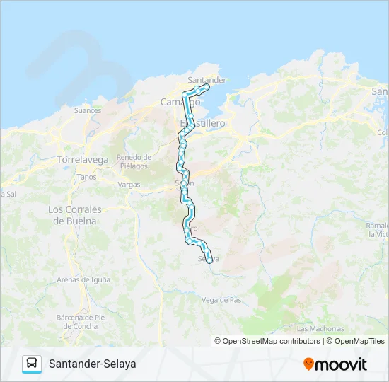 SANTANDER-SELAYA Bus Line Map