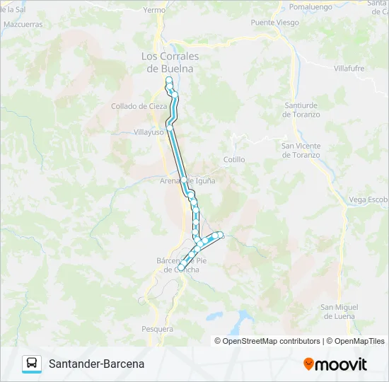 SANTANDER-BARCENA Bus Line Map