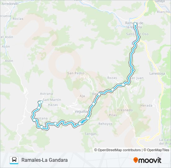 Mapa de RAMALES-LA GANDARA de autobús