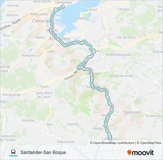 SANTANDER-SAN ROQUE Bus Line Map