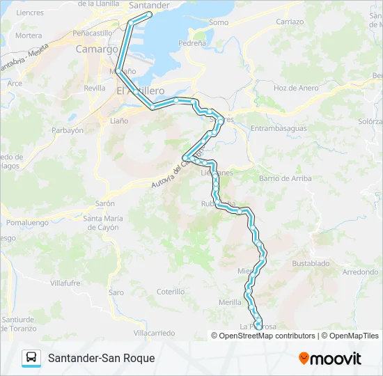 SANTANDER-SAN ROQUE Bus Line Map