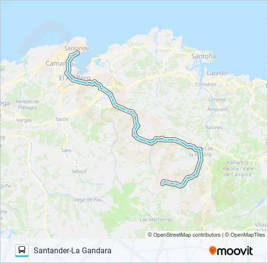 SANTANDER-LA GANDARA Bus Line Map