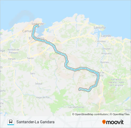 SANTANDER-LA GANDARA Bus Line Map