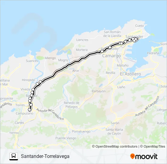 SANTANDER-TORRELAVEGA Bus Line Map