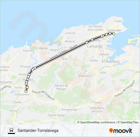 SANTANDER-TORRELAVEGA Bus Line Map