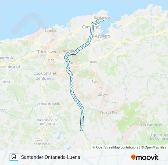 SANTANDER-ONTANEDA-LUENA Bus Line Map
