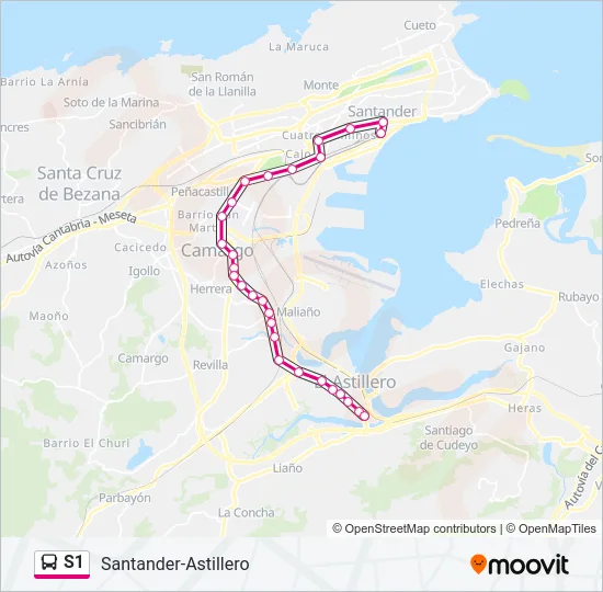 S1 Bus Line Map