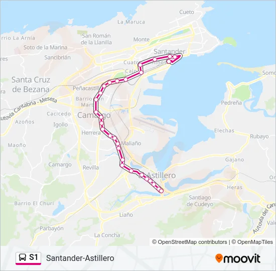 S1 Bus Line Map