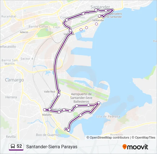 S2 Bus Line Map