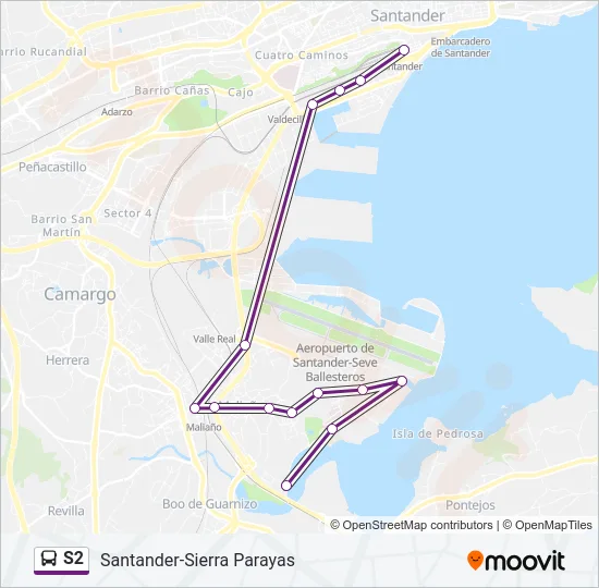S2 Bus Line Map