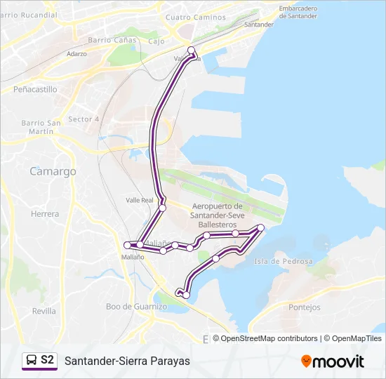 S2 Bus Line Map