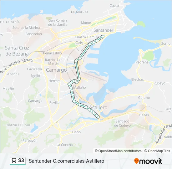 S3 Bus Line Map