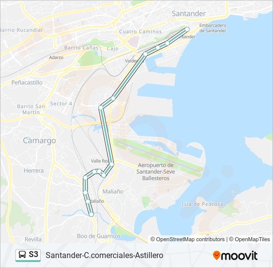 S3 bus Line Map