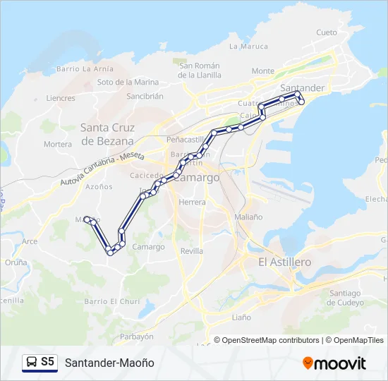 S5 Bus Line Map