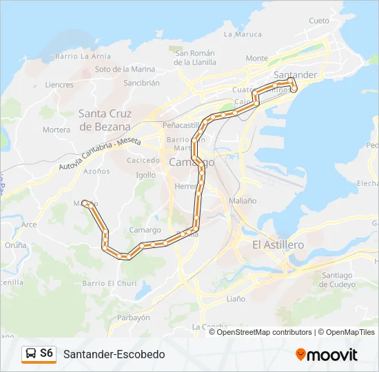 S6 Bus Line Map