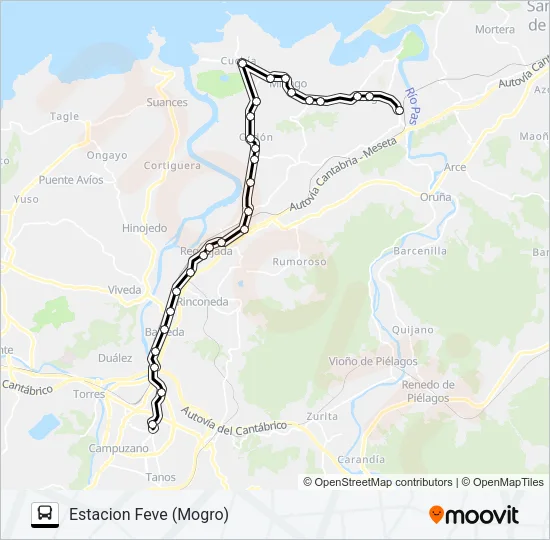 ESTACION MOGRO-TORRELAVEGA Bus Line Map