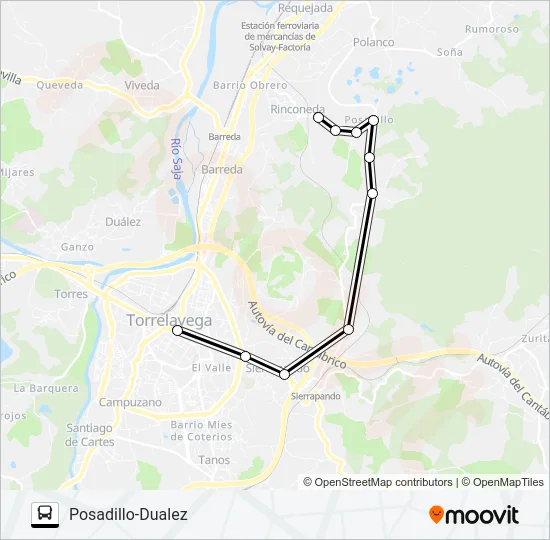 POSADILLO-DUALEZ Bus Line Map