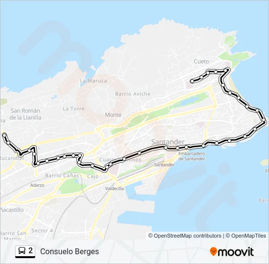 2 Bus Line Map