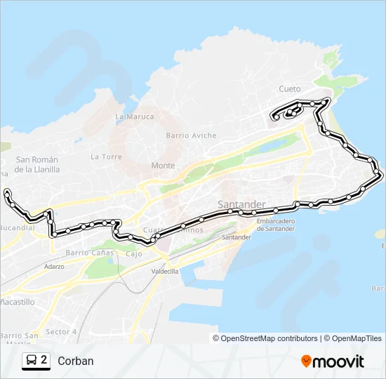 2 Bus Line Map