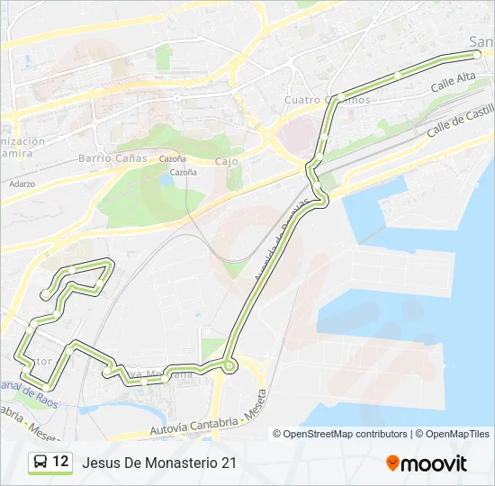 12 Bus Line Map