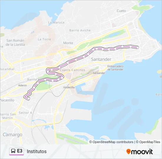 E3 Bus Line Map