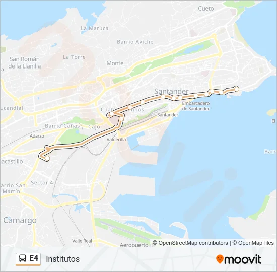 E4 Bus Line Map