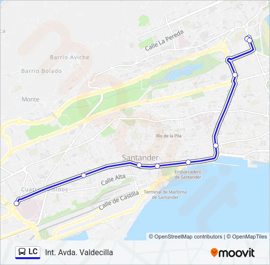 LC Bus Line Map