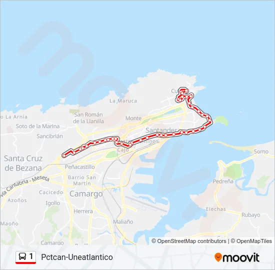 1 Bus Line Map