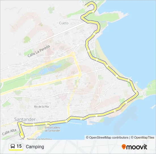 15 Bus Line Map