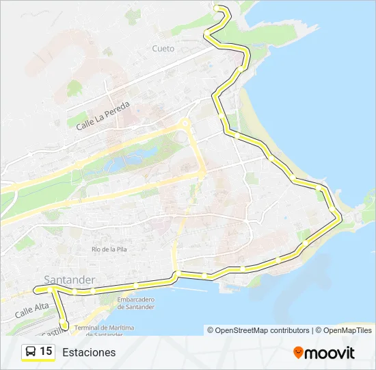 15 Bus Line Map