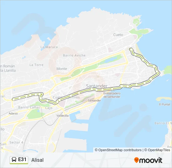 E31 Bus Line Map