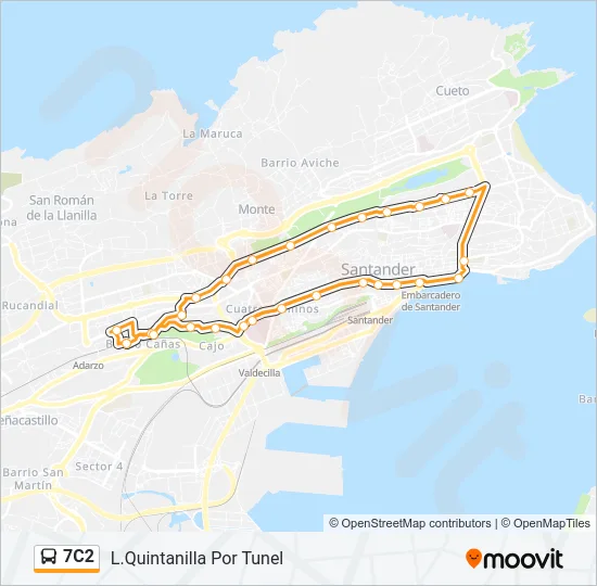 7C2 Bus Line Map