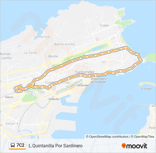 7C2 bus Mapa de línia