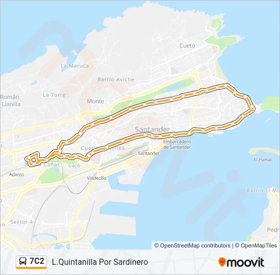 7C2 Bus Line Map