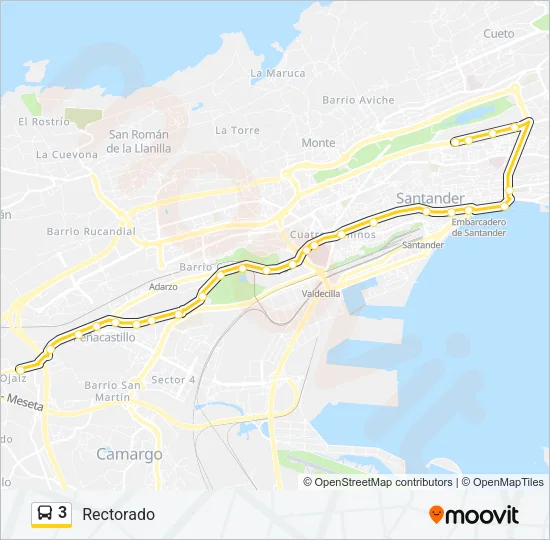 3 Bus Line Map