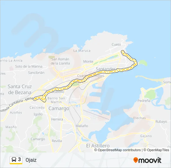 3 Bus Line Map