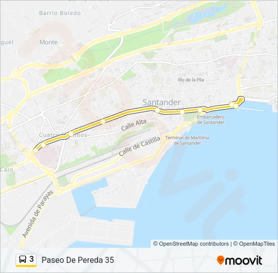 3 Bus Line Map