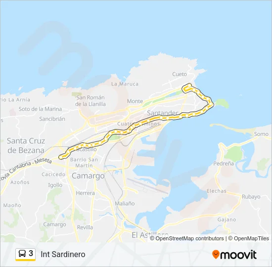 3 Bus Line Map