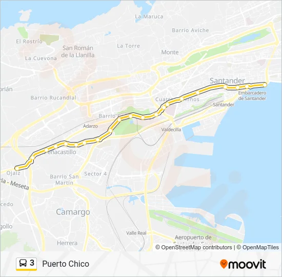 3 Bus Line Map