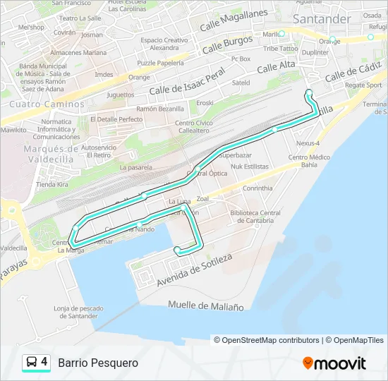 4 Bus Line Map