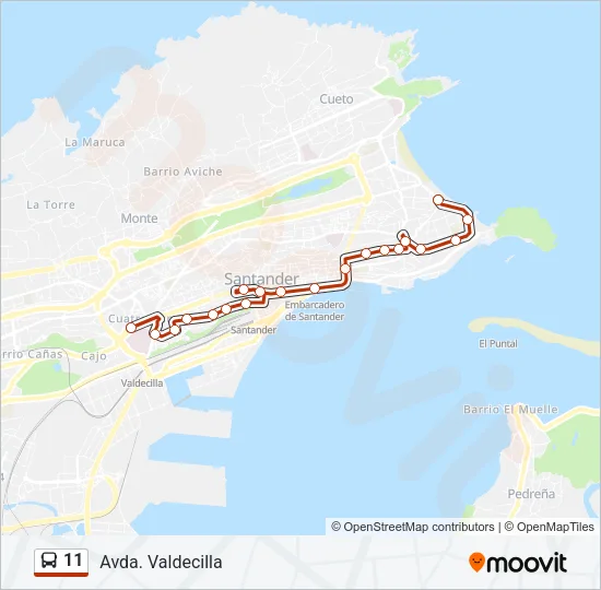 11 Bus Line Map