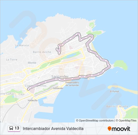 13 Bus Line Map