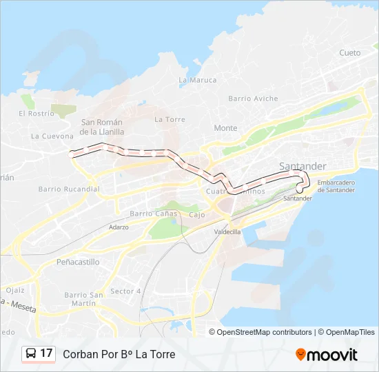 17 Bus Line Map