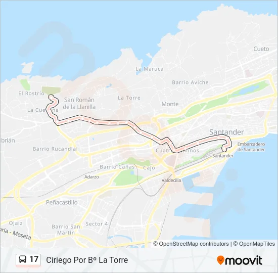 17 Bus Line Map