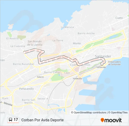 17 Bus Line Map